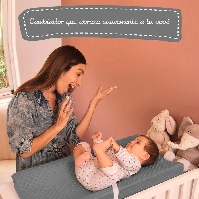 MEMORY DREAM Cambiador para bebés, Colchón con Funda Impermeable Lavable, cambiador BAMBINO