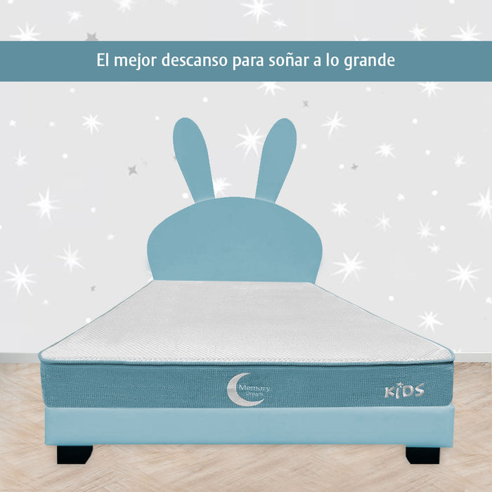 Memory Dream Kids, Colchón Infantil niño , Repelente a Líquidos, con Funda Lavable removible