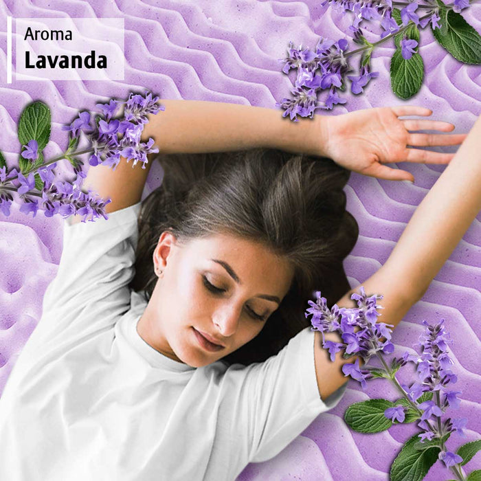 Colchoneta Topper Memory Foam Cool Gel Infusion Lavanda 5 Cm