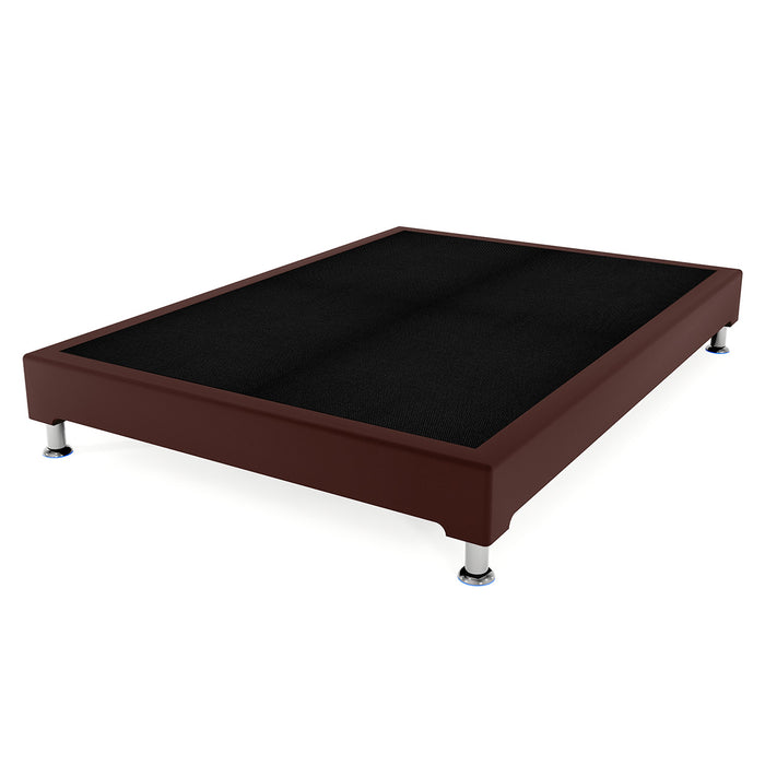 Box Spring Vinipiel Chocolate