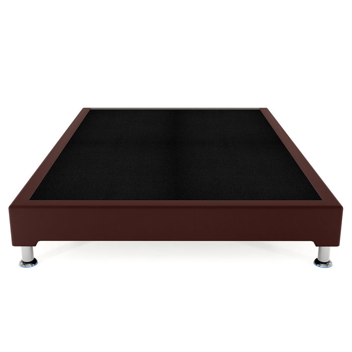 Box Spring Vinipiel Chocolate