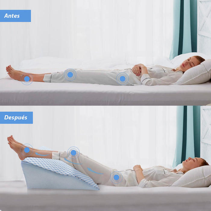 Almohadas para elevación de piernas, Almohadas de Memory Foam, Almohada para piernas, ortopedicas