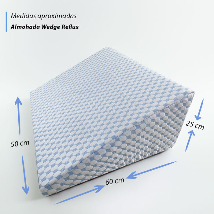 Almohada Antireflujo Adulto, Almohada de Cuña para Dormir | Memory Foam | Almohada Triangular con 2 Bolsillos para Soporte de Espalda y Reflujo Ácido, Rodilla,Ronquidos